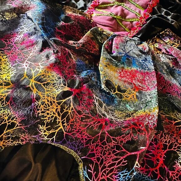 Kids Glitter Hallows Eve Witch Costume Various Sizes - Picture 9 of 14